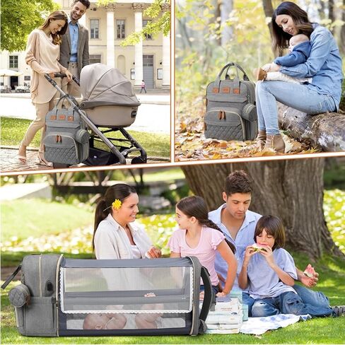Diaper Bag Backpack. Large Travel Diaper Bag. Multifunctional Waterproof Diaper Bag With Changing Pad, USB Port, Stroller Straps And Pacifier Case. Available For Baby Registry And Baby Shower Gifts. in Kuwait