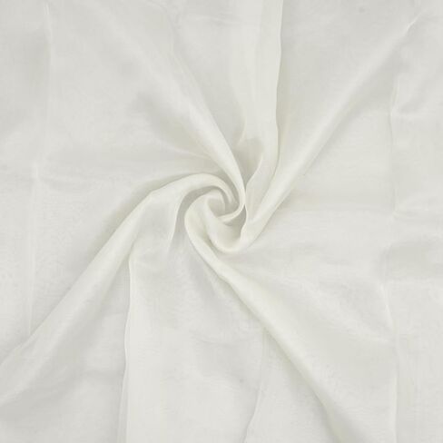 قماش الأورجانزا بطول 5 ياردات من قماش الأورجانزا الشفاف للزفاف، والأزياء، والحرف اليدوية، والديكورات الأورجانزا الحريرية اللامعة 44 بوصة - (أصفر) in Kuwait