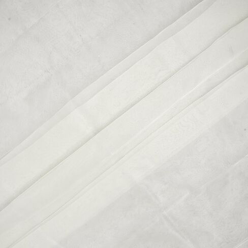 قماش الأورجانزا بطول 5 ياردات من قماش الأورجانزا الشفاف للزفاف، والأزياء، والحرف اليدوية، والديكورات الأورجانزا الحريرية اللامعة 44 بوصة - (أصفر) in Kuwait