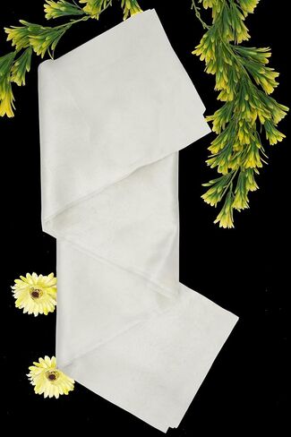 قماش الأورجانزا بطول 5 ياردات من قماش الأورجانزا الشفاف للزفاف، والأزياء، والحرف اليدوية، والديكورات الأورجانزا الحريرية اللامعة 44 بوصة - (أصفر) in Kuwait