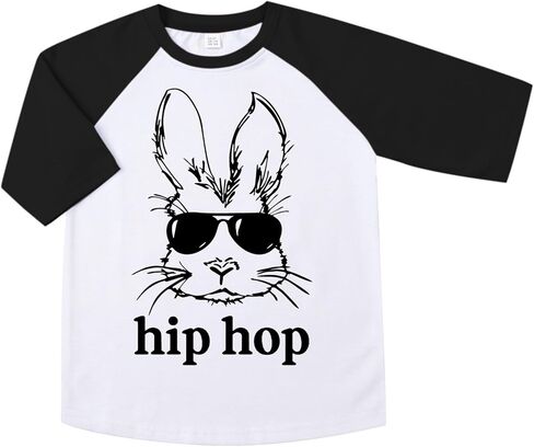 طفل عيد الفصح يوم القمصان بويز فتيات راجلان كم 3/4 أحواض حفارة TRACK THERT BUNNY EGGS TEE TOP 2-7 سنوات in Kuwait