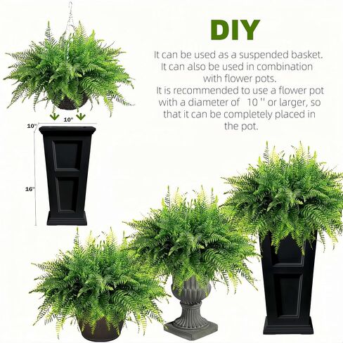 QIANYUN 2PCS Fake Hanging Plant- 31in Artificial Geraniums for Outdoors UV Resistant for Bedroom Living Room Garden Decor- Including Hanging Planters(Red) in Saudi Arabia