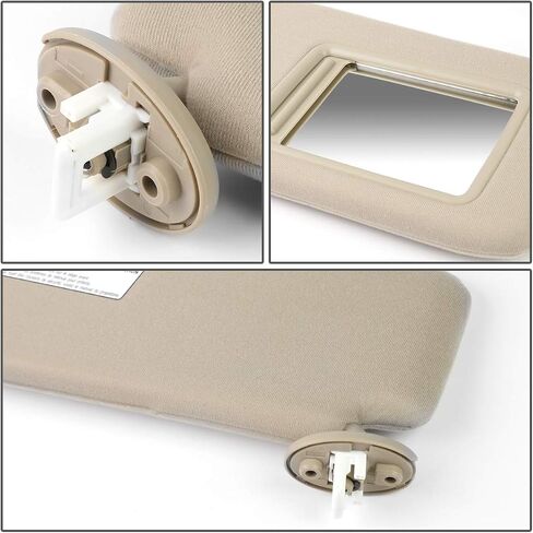 DNA Motoring ZTL-Y-0157-R-GY Factory Style Right Passenger Side Sun Visor Compatible with 09-16 Toyota Venza Illuminated Models in Saudi Arabia