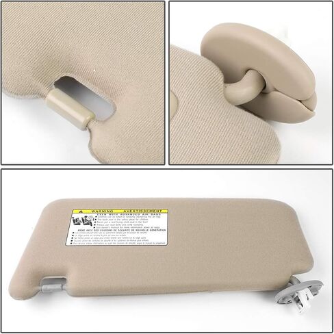 DNA Motoring ZTL-Y-0157-R-GY Factory Style Right Passenger Side Sun Visor Compatible with 09-16 Toyota Venza Illuminated Models in Saudi Arabia