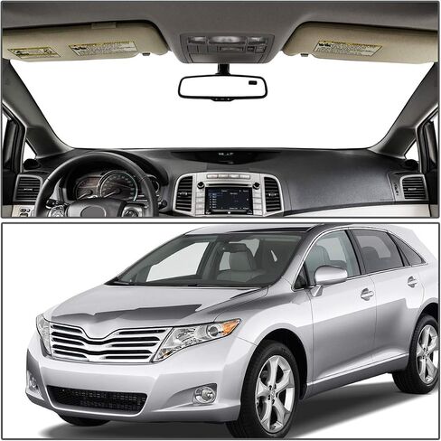 DNA Motoring ZTL-Y-0157-R-GY Factory Style Right Passenger Side Sun Visor Compatible with 09-16 Toyota Venza Illuminated Models in Saudi Arabia