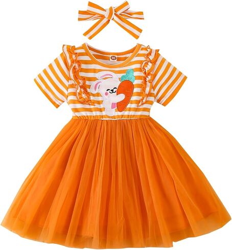 Toddler Baby Girl Easter Dress Toddler Girl Easter Day Tutu Dress Easter Bunny Dresses in Saudi Arabia