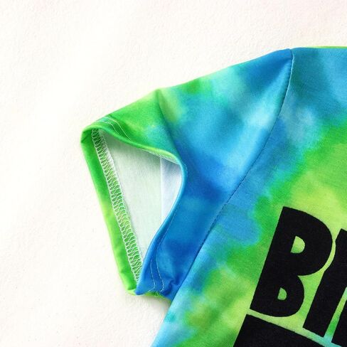 Birthday Boy Shirts 1-10 Years Old Birthday Tshirt Kids Toddler Baby Boys Birthday Party Outfits Tie Dye Tees Tops in Kuwait