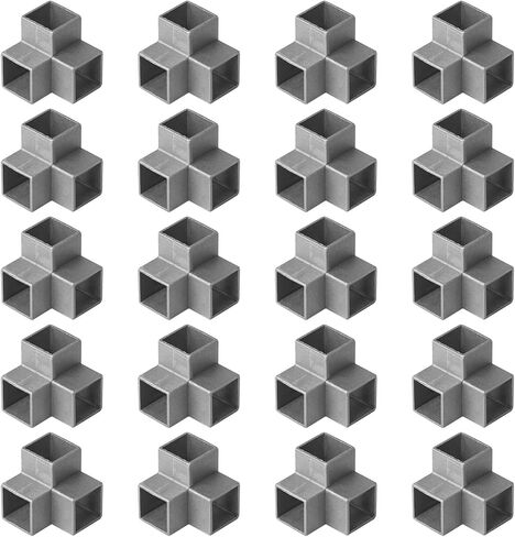 20 حزمة من موصلات الزوايا ثلاثية الاتجاهات لأنبوب مربع 1 × 1 بوصة (25.4 × 25.4 مم)، وصلة ألومنيوم مصبوبة 90 درجة، تركيب الدرابزين، مشابك نهاية هيكلية لسلسلة ربط السور in Saudi Arabia