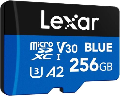 Lexar 256GB 2 Pack Blue Micro SD Card Up to 160MB/s, microSDXC UHS-I Memory Card with SD Adapter, C10, U3, A2, V30, Full HD, 4K UHD, High Speed TF Card in Saudi Arabia