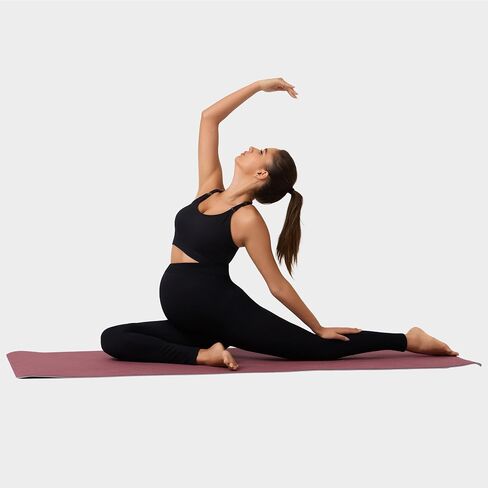 Angelhood High Waisted Maternity Ribbed Over The Belly Leggings for Women, Seamless Workout Leggings Yoga Athletic Pants in Saudi Arabia