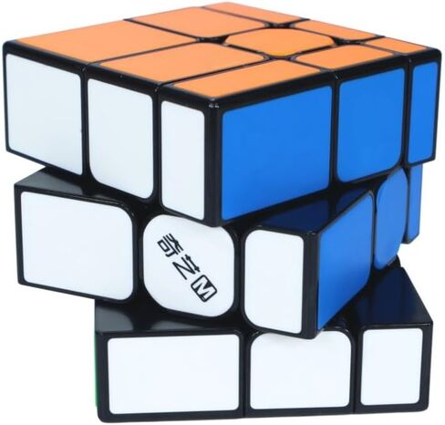 Qiyi Magnetic Mirror Cube 3x3x3 Speed Cube Magnets stickerless 3x3 Mirror Blocks Cube Different Shapes Cube with Titles (Blue) in Kuwait
