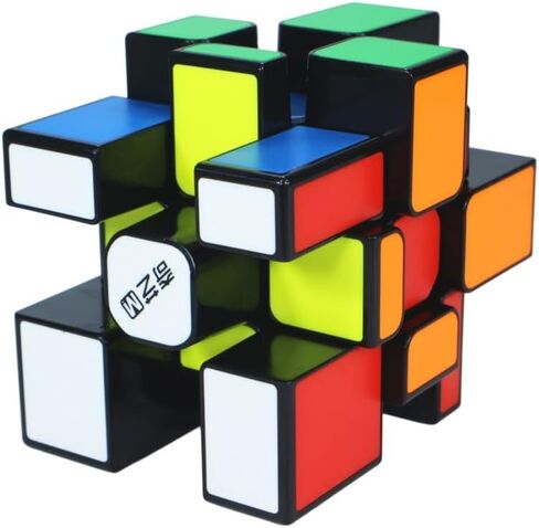 Qiyi Magnetic Mirror Cube 3x3x3 Speed Cube Magnets stickerless 3x3 Mirror Blocks Cube Different Shapes Cube with Titles (Blue) in Kuwait