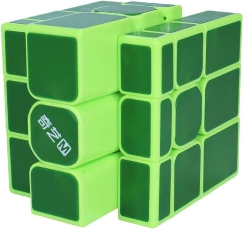Qiyi Magnetic Mirror Cube 3x3x3 Speed Cube Magnets stickerless 3x3 Mirror Blocks Cube Different Shapes Cube with Titles (Blue) in Kuwait