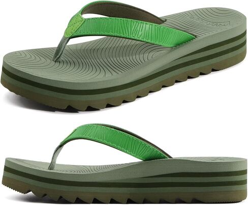 Kuailu Women's Flip Flops Ladies Yoga Mat Platform Thong Thong Thong Thong Womans Lightweight Slip on Beach Flip Flop Sandles ، وسادة ناعمة ، ودعم قوس in Kuwait