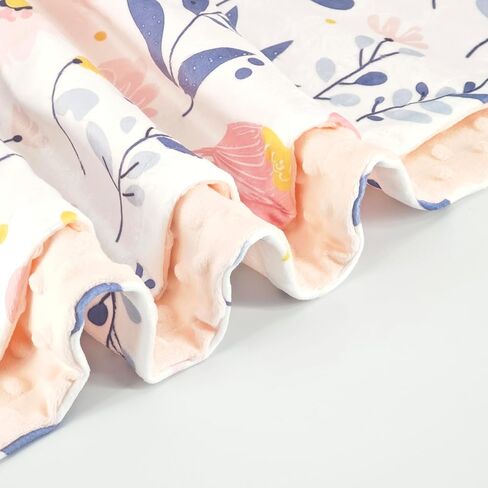 Baby Blankets for Girls with Strawberry Pink, Super Soft Plush Lightweight Nursery Bed Blanket for Newborn Infant Toddler, Cute Crib Throw Blanket with Double Layer Dotted Backing 30x40 Inch in Saudi Arabia