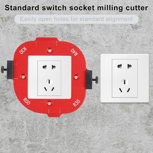 2 Pcs Router Corner Radius Template Router Radius Jig Aluminum Alloy Router Templates R10-R50 Use for Woodworking Router Corner Jigs with Router Table with Trimming Cutter and Storage Bag (Red) in Kuwait
