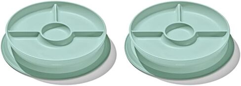 OXO Tot Stick and Stay Suction Divided Plate - Opal (Pack of 2) in Saudi Arabia