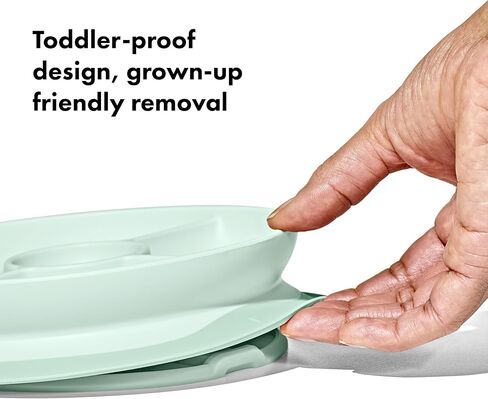 OXO Tot Stick and Stay Suction Divided Plate - Opal (Pack of 2) in Saudi Arabia