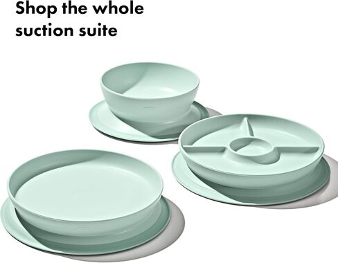 OXO Tot Stick and Stay Suction Divided Plate - Opal (Pack of 2) in Saudi Arabia