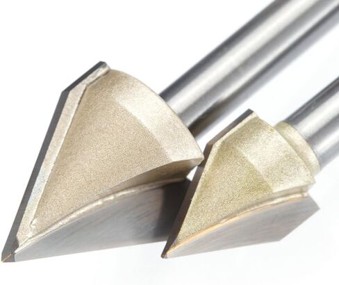 3D Router Bits Tungsten Steel CNC Engraving Sharp V Groove Bit 120 Degree 6mm Shank Woodworking Cutting Tool in Kuwait