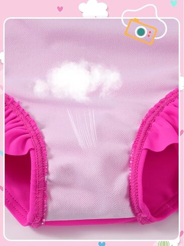 WISREMT Toddler Girl UPF 50+ Rash Guard Swimwear Baby Kids Sun Protection Long Sleeve One Piece Swimsuit UV Bathing Suit 1-4T in Saudi Arabia