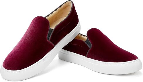 Journey West West Women's Fashion Velvet Sneakers مع أحذية عمل مريحة للتطريز للنساء in Kuwait