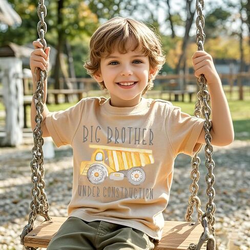 Big Brother T Shirt for Toddler Boys Big Bro T-Shirt Pregnancy Announcement Short Sleeve Clothes 2-7 Years in Kuwait