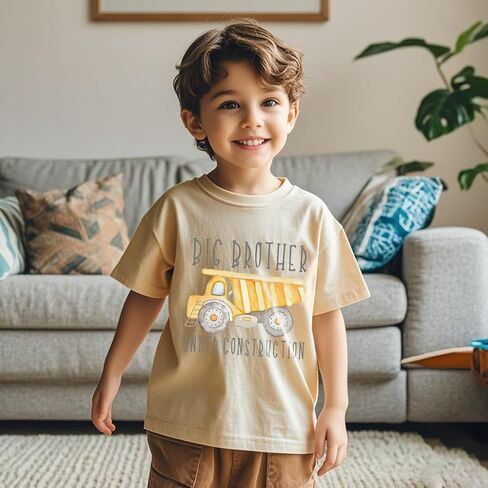 Big Brother T Shirt for Toddler Boys Big Bro T-Shirt Pregnancy Announcement Short Sleeve Clothes 2-7 Years in Kuwait
