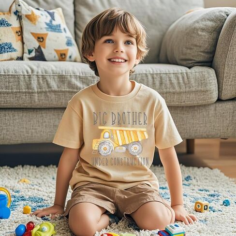 Big Brother T Shirt for Toddler Boys Big Bro T-Shirt Pregnancy Announcement Short Sleeve Clothes 2-7 Years in Kuwait