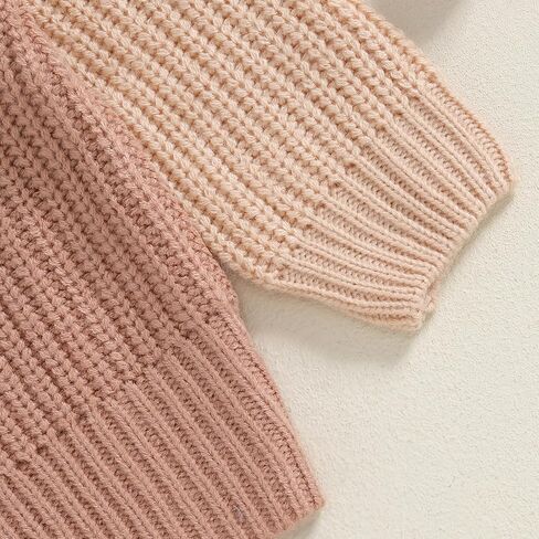 Infant Baby Autumn Winter Knit Sweaters Long Sleeve Round Neck Contrast Color Knitwears Cute Newborn Clothes in Saudi Arabia