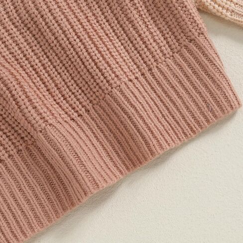 Infant Baby Autumn Winter Knit Sweaters Long Sleeve Round Neck Contrast Color Knitwears Cute Newborn Clothes in Saudi Arabia