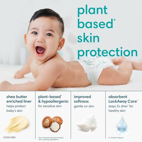 Pampers الحماية النقية التي يمكن التخلص منها حفاضات الطفل الحجم 1 ، 198 عدد مع مناديل Aqua Pure Baby ، حزم البوب ​​6x (336 عدد) in Kuwait