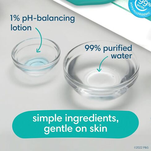 Pampers الحماية النقية التي يمكن التخلص منها حفاضات الطفل الحجم 1 ، 198 عدد مع مناديل Aqua Pure Baby ، حزم البوب ​​6x (336 عدد) in Kuwait