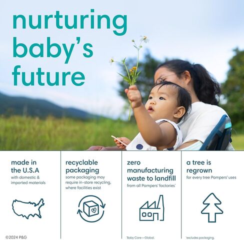 Pampers الحماية النقية التي يمكن التخلص منها حفاضات الطفل الحجم 1 ، 198 عدد مع مناديل Aqua Pure Baby ، حزم البوب ​​6x (336 عدد) in Kuwait