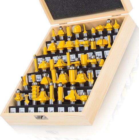 TAIWAIN Router Bit Set 1/2 Inch Shank 3PCS, Raised Panel Wood Milling Cutter,Rail &Stile Woodworking Miter Carbide CNC Router Bits Sets Cutting Tool for Cabinet Drawer Door Surfacing(F-LE3) in Saudi Arabia