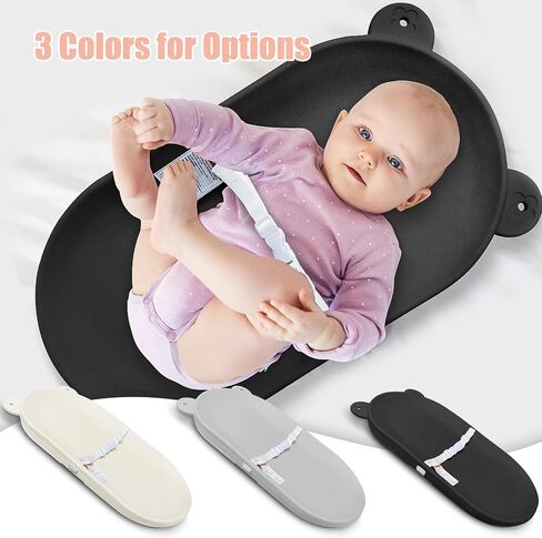 Changing Pad, Wipeable Diaper Changing Pad with Safety Belt for Changing Table, Nursery, Dresser, EVA Non-Slip Baby Changing Table Pad, Black in Saudi Arabia