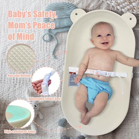 Changing Pad, Wipeable Diaper Changing Pad with Safety Belt for Changing Table, Nursery, Dresser, EVA Non-Slip Baby Changing Table Pad, Black in Saudi Arabia