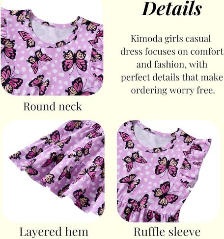 الفتاة الصيفية الفتاة غلاف الكشكش جبل A-LINE TIERDER SWAND غير رسمي لطيف TWIRL SUNDRESS لمدة 2-6 سنوات in Kuwait