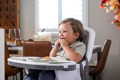 Modern Mini - Silicone Suction Plate for Baby and Toddler, Divided Plate with Fork & Spoon - Unbreakable, Non-Toxic, Food Grade Silicone, Strong Suction Grip, Spill Proof, & Foldable for Travel! in Kuwait