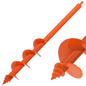 Auger Drill Bit for Planting 3 x 24'', Threaded Garden Auger Post Hole Digger, Spiral Drill Earth Dirt Augers for Bulb, Vegetables, Fence Posts and Umbrella Holes, Fits in 3/8" Drill Chuck