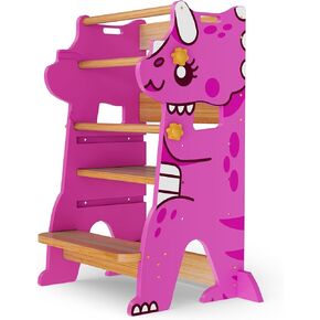 Toddler Tower Adjustable Height Trike Dino Toddler Step Stool– Safe Standing Kids Step Stool– Kids Step Stools for Toddlers– Stools for Kitchen Counter & Bathroom – Learning Tower Kitchen Stool Helper
