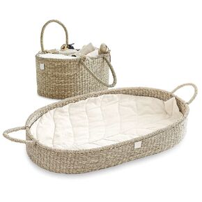 Premium Nursery Bundle - Matching Baby Changing Basket & Baby Diaper Caddy Organizer - Handmade & Organic
