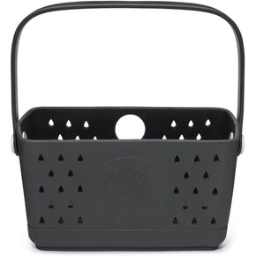 Parker Baby Bath Caddy | BPA Free & Food Grade Shower Caddy Organizer for Toys & Supplies | Quick-Dry, Sturdy & Perfect Size Shower Basket w/Handle in Neutral Colors