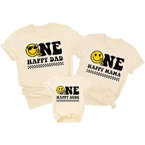 One Happy Dude Shirt 1st Birthday Matching Family Birthday Shirts Mom Dad Baby Matching Outfits