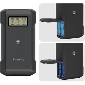 Suptig Power Bank مع شاحن البطارية ، مربع شاحن بطارية 10000 مللي أمبير في الساعة لـ GoPro Hero 13 Battery