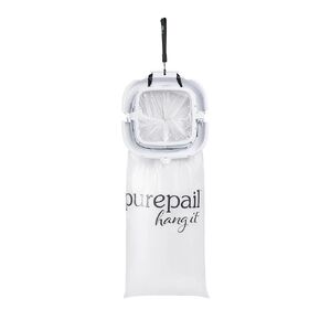 Hang It Diaper Disposal System – White – Odor Control for On-The-Go – Hang from Anywhere – Perfect for Car & Grandparents – Includes 1 Hang It + 5 Lavender Scented Refill Bags + 1 Travel Case