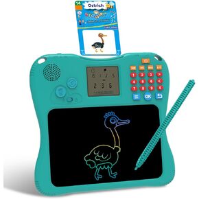 Easegmer 3 في 1 ألعاب التعلم التعليمي - 8 '' رسم قرص و 130 بطاقات Flash Talking Toddler Learning Tablet وأنشطة تعليمية ما قبل المدرسة ، أفضل هدية للفتيات/الأولاد 3-12 سنة