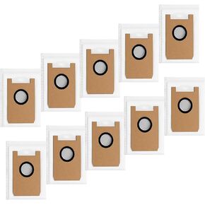 10 Pack Replacement Disposable Dust Bag Only Compatible with Loorow AT800 3-in-1 Robot Vacuum (Width 2.5in)