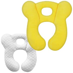 Baby Travel Pillow, Soft U-Shape Infant Pillow for Car Seat Pushchair and Stroller, Comfortable Portable Sleep Cushion for Kids Newborn and Toddler Gifts -Lion White
