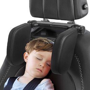 Car Headrest Pillow, Adjustable Head Rest Pillow for Car, Car Seat Neck Support for Kids and Adults, Car Seat Headrest Fit for Car Seat with Bar (Black) in Kuwait